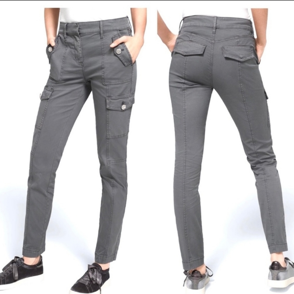 WHBM HIGH-RISE UTILITY SLIM ANKLE JEANS